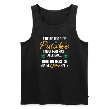 Gute Putzfee Glück Beziehung Ehemann Ehefrau - Männer Premium Bio Tank Top - Schwarz - Vorne - Michal (187cm)