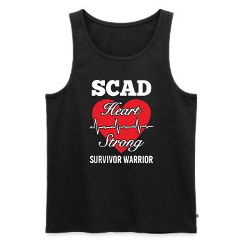 Scad Heart Strong Survivor Warrior Heart Attack - Men's Premium Organic Tank Top - black - Front - AI Model Male 178 light (178cm)