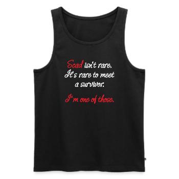Scad Isn't Rare Herzinfarkt Überlebender Geschenk - Männer Premium Bio Tank Top - Schwarz - Vorne - AI Model Male 178 light (178cm)