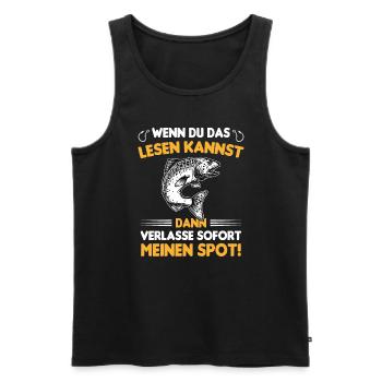 Anglerspot Angler Regeln Karpfen Angeln Geschenk - Männer Premium Bio Tank Top - Schwarz - Vorne - Michal (187cm)