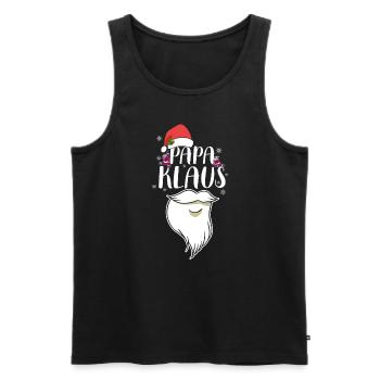 Papa Claus Noël Père Noël Père Noël Homme de famille - Débardeur bio Premium Homme - noir - Devant - Michal (187cm)