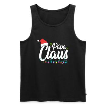 Papa Claus Noël Père Noël Père Noël Homme de famille - Débardeur bio Premium Homme - noir - Devant - Michal (187cm)