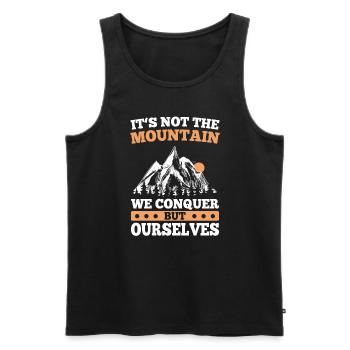 Mont Conquer Ourselves Randonnée Alpinisme - Débardeur bio Premium Homme - noir - Devant - Michal (187cm)