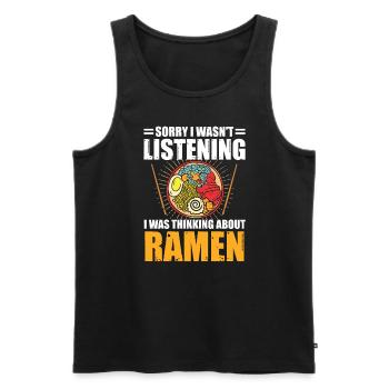 Ramen amateur de nourriture japonaise Ramen Nouilles - Débardeur bio Premium Homme - noir - Devant - Michal (187cm)