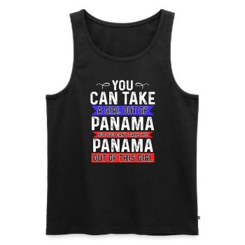 Take Girl Out Of Panama Can’t Take Panama Out Girl - Débardeur bio Premium Homme - noir - Devant - AI Model Male 178 light (178cm)