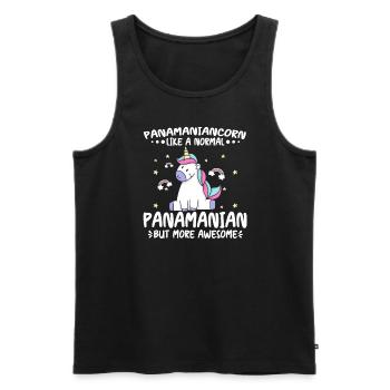 Panamaniancorn Normal Panamanian More Awesome - Männer Premium Bio Tank Top - Schwarz - Vorne - AI Model Male 178 light (178cm)