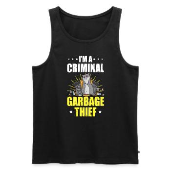 Criminal Garbage Thief Raccoons Funny Marten - Men's Premium Organic Tank Top - black - Front - Michal (187cm)