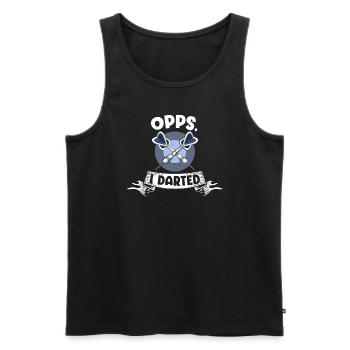 Entraînement aux fléchettes Joueur de fléchettes Opps I Darted Cadeau - Débardeur bio Premium Homme - noir - Devant - AI Model Male 178 light (178cm)
