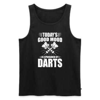 Darts Darts Darts Darts Team Darts Event - Men's Premium Organic Tank Top - black - Front - AI Model Male 178 light (178cm)
