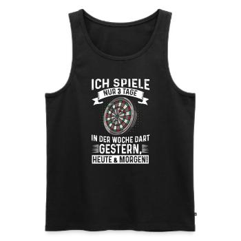 Dart Dartspielen Darttraining Spiele 3 Tage - Männer Premium Bio Tank Top - Schwarz - Vorne - AI Model Male 178 light (178cm)