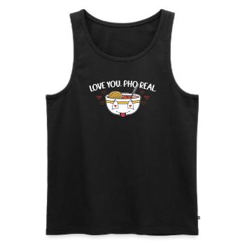 Love You Pho Real Ramen Vietnam Noodle Soup - Men's Premium Organic Tank Top - black - Front - Michal (187cm)