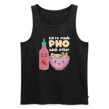Pho Each Other Noodle Soup Relationship Love Soups - Men's Premium Organic Tank Top - black - Front - Michal (187cm)