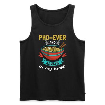 pho-ever and always in my heart noodle soup pho - Men's Premium Organic Tank Top - black - Front - Michal (187cm)