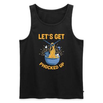 Let's Get Phocked Up Ramen Vietnam Noodle Soup - Men's Premium Organic Tank Top - black - Front - Michal (187cm)