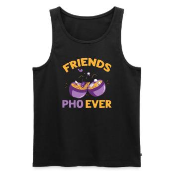 Amis Pho-Ever Amitié Pho Soupes - Débardeur bio Premium Homme - noir - Devant - AI Model Male 178 light (178cm)