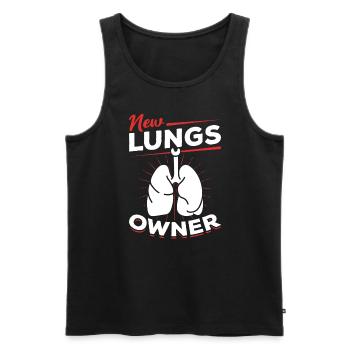 Lungen Besitzer Spenderunge Lungen Krebs Überleben - Männer Premium Bio Tank Top - Schwarz - Vorne - Michal (187cm)