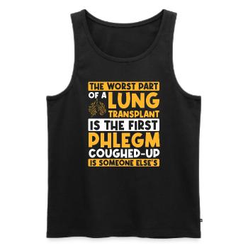 Lungen Transplantation Husten Kollapse Bronchen - Männer Premium Bio Tank Top - Schwarz - Vorne - AI Model Male 178 light (178cm)