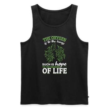 Spenderlunge Äste Oxygen Lungen Hoffnung Leben - Männer Premium Bio Tank Top - Schwarz - Vorne - Michal (187cm)