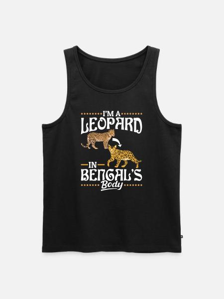 Leopard i Bengals kropp amerikansk kattras - Ekologisk premium tanktopp herr - svart
