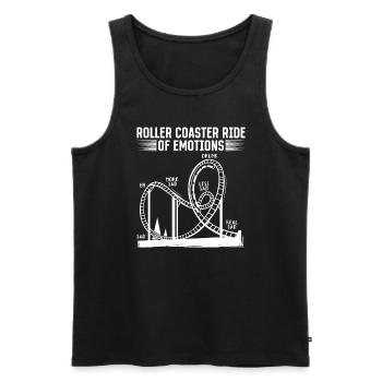 Roller Coaster Ride Of Emotions Looping Geschenk - Männer Premium Bio Tank Top - Schwarz - Vorne - Michal (187cm)