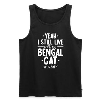 Bengal Cats Live Pet Funny Cat Breed - Débardeur bio Premium Homme - noir - Devant - Michal (187cm)