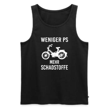 Moped Spruch Weniger Ps Mehr Schadstoffe - Männer Premium Bio Tank Top - Schwarz - Vorne - Michal (187cm)