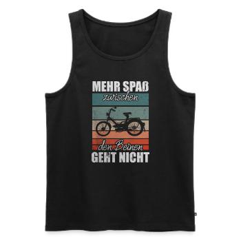 Vintage Moped Lustiger Mofa Spruch Mokick Retro - Männer Premium Bio Tank Top - Schwarz - Vorne - Michal (187cm)