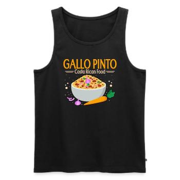 Gallo Pinto Costa Rican Food Rice Dishes - Men's Premium Organic Tank Top - black - Front - AI Model Male 178 light (178cm)
