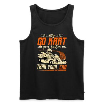 Go Kart Rennkart Motorsport Rennfahrer - Männer Premium Bio Tank Top - Schwarz - Vorne - AI Model Male 178 light (178cm)