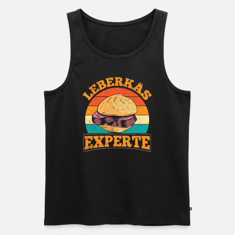 Leberkas Experte Leberkassemmel Leberkäse - Männer Premium Bio Tank Top - Schwarz