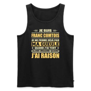 Franc comtois Ich halte meinen Mund nicht zu frank comté - Männer Premium Bio Tank Top - Schwarz - Vorne - AI Model Male 178 light (178cm)