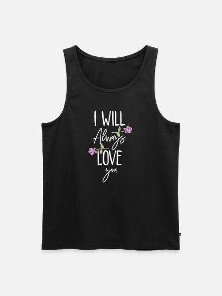 romantischer Liebesbeweis - Männer Premium Bio Tank Top - Schwarz