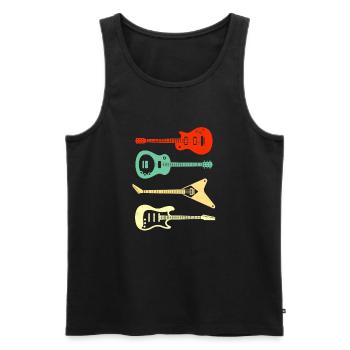 Guitar Player Gitarre - Men's Premium Organic Tank Top - black - Front - Michal (187cm)