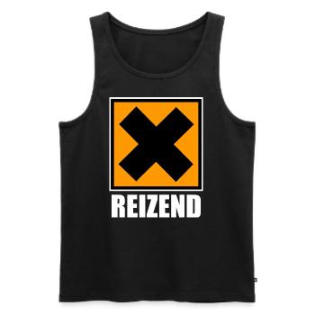 Reizend / Chemie / Gafahrensymbol - Männer Premium Bio Tank Top - Schwarz - Vorne - AI Model Male 178 light (178cm)