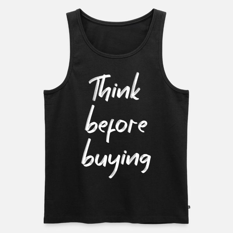 Minimalismus - Männer Premium Bio Tank Top - Schwarz