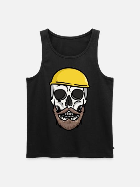 Ambachten Veiligheidshelm Schedel Bouwplaats werk Job - Mannen Premium Bio Tanktop - zwart