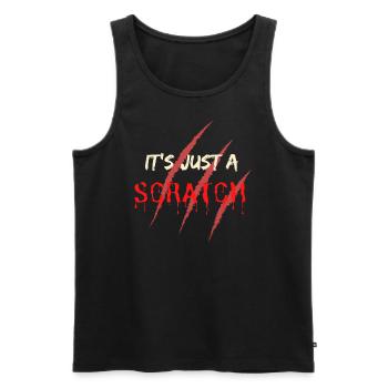 Es ist nur ein Kratzer - Männer Premium Bio Tank Top - Schwarz - Vorne - AI Model Male 178 light (178cm)
