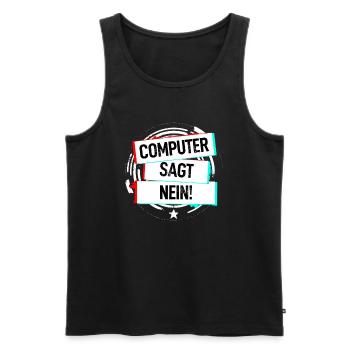 Computer Sagt Nein! - Männer Premium Bio Tank Top - Schwarz - Vorne - AI Model Male 178 light (178cm)