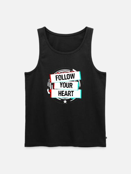 Follow your Heart - Men's Premium Organic Tank Top - black
