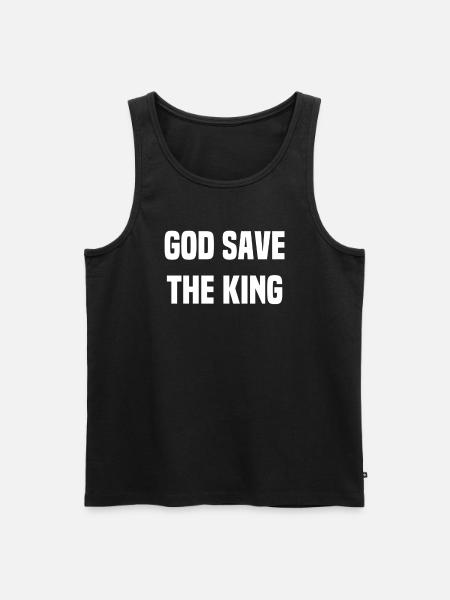 God save the king - Men's Premium Organic Tank Top - black