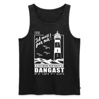 Dangast Urlaub Nordsee Jadebusen Strand Leuchtturm - Männer Premium Bio Tank Top - Schwarz - Vorne - AI Model Male 178 light (178cm)