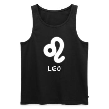 Horoscope Lion par HOB Products - Débardeur bio Premium Homme - noir - Devant - Michal (187cm)