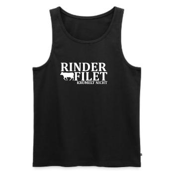 Rinderfilet krümelt nicht Grill - Männer Premium Bio Tank Top - Schwarz - Vorne - Michal (187cm)