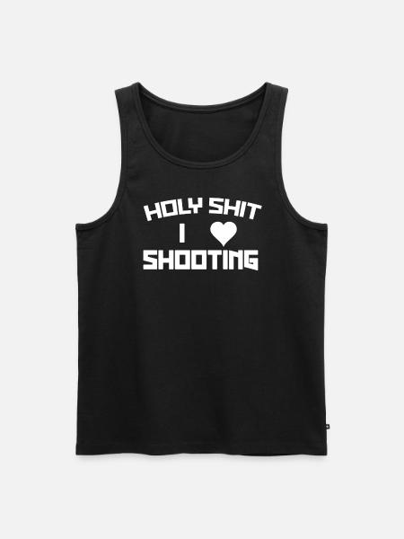 Holy Shit I love Shooting - Men's Premium Organic Tank Top - black
