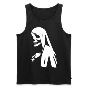 Dare to Stand Out in Unique Horror Nun, Satanic, - Men's Premium Organic Tank Top - black - Front - AI Model Male 178 light (178cm)