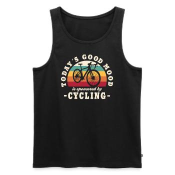 Fahrrad Fahrradfahrer Rennrad Lustiger Spruch - Männer Premium Bio Tank Top - Schwarz - Vorne - Michal (187cm)
