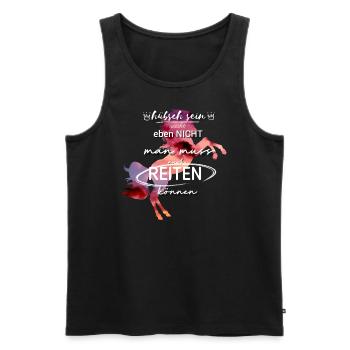 REITEN- Sprüche - Männer Premium Bio Tank Top - Schwarz - Vorne - AI Model Male 178 light (178cm)