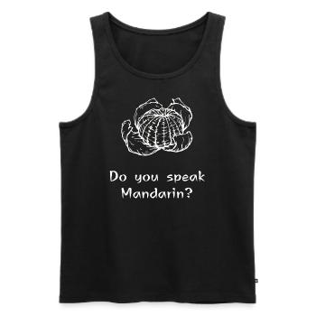 Mandarin - Chinesisch at it's best! - Männer Premium Bio Tank Top - Schwarz - Vorne - AI Model Male 178 light (178cm)