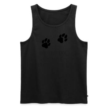 Zwei Pfoten: Die tut nix, die will nur spielen! - Männer Premium Bio Tank Top - Schwarz - Vorne - Michal (187cm)
