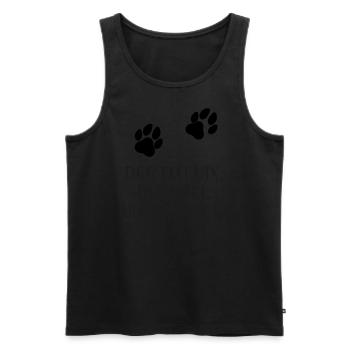 Zwei Pfoten: Der tut nix, der will nur spielen! - Männer Premium Bio Tank Top - Schwarz - Vorne - Michal (187cm)
